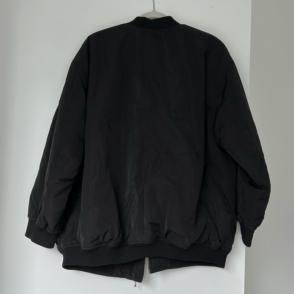 H&M Black Oversized Bomber Jacket